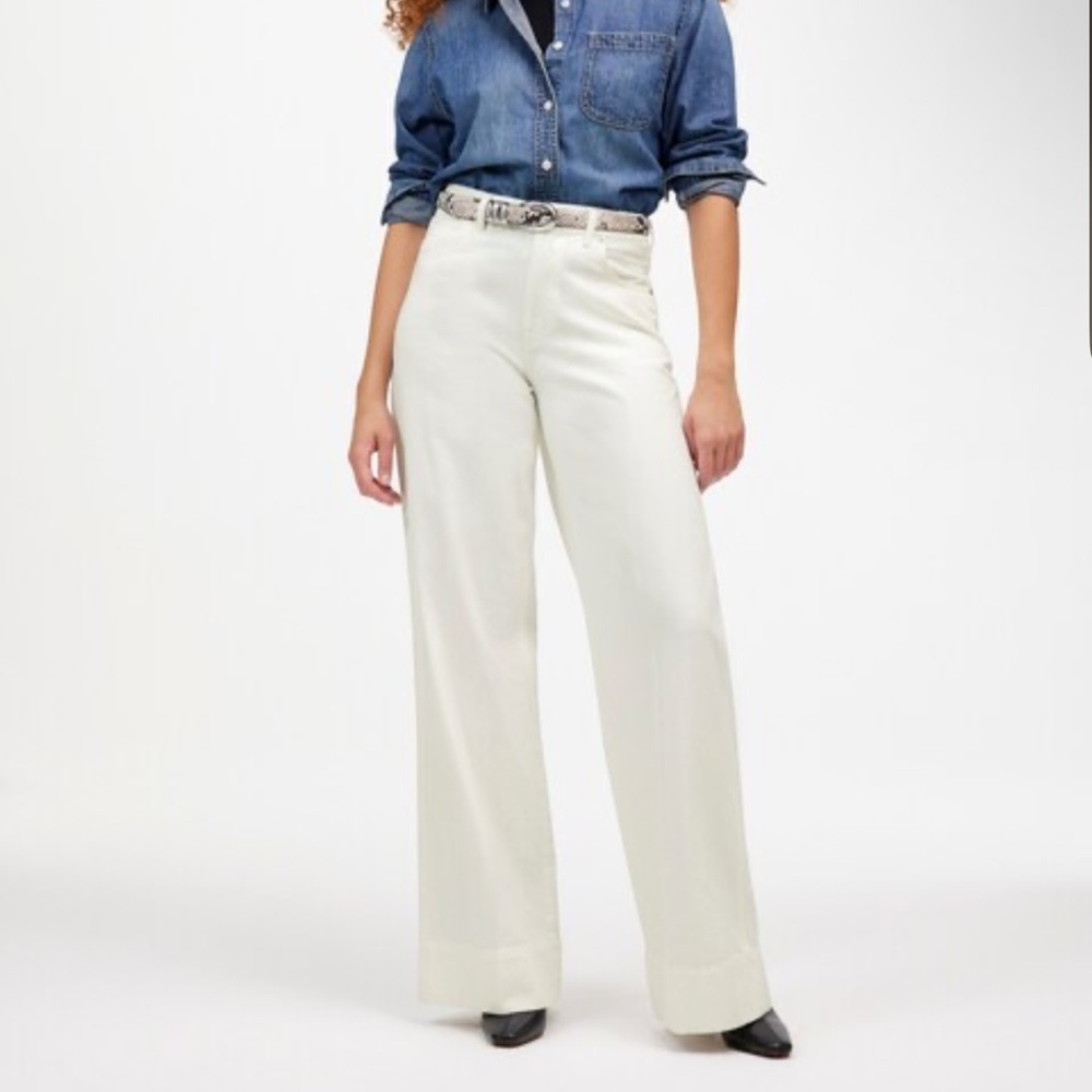 Madewell Superwide Leg White Jeans W 29